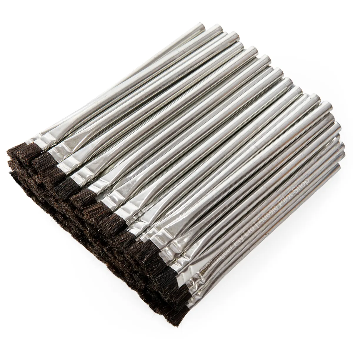 Acid Brush 100 Pack – Metal Handle, Horsehair Bristles, 10mm x 150mm image 0