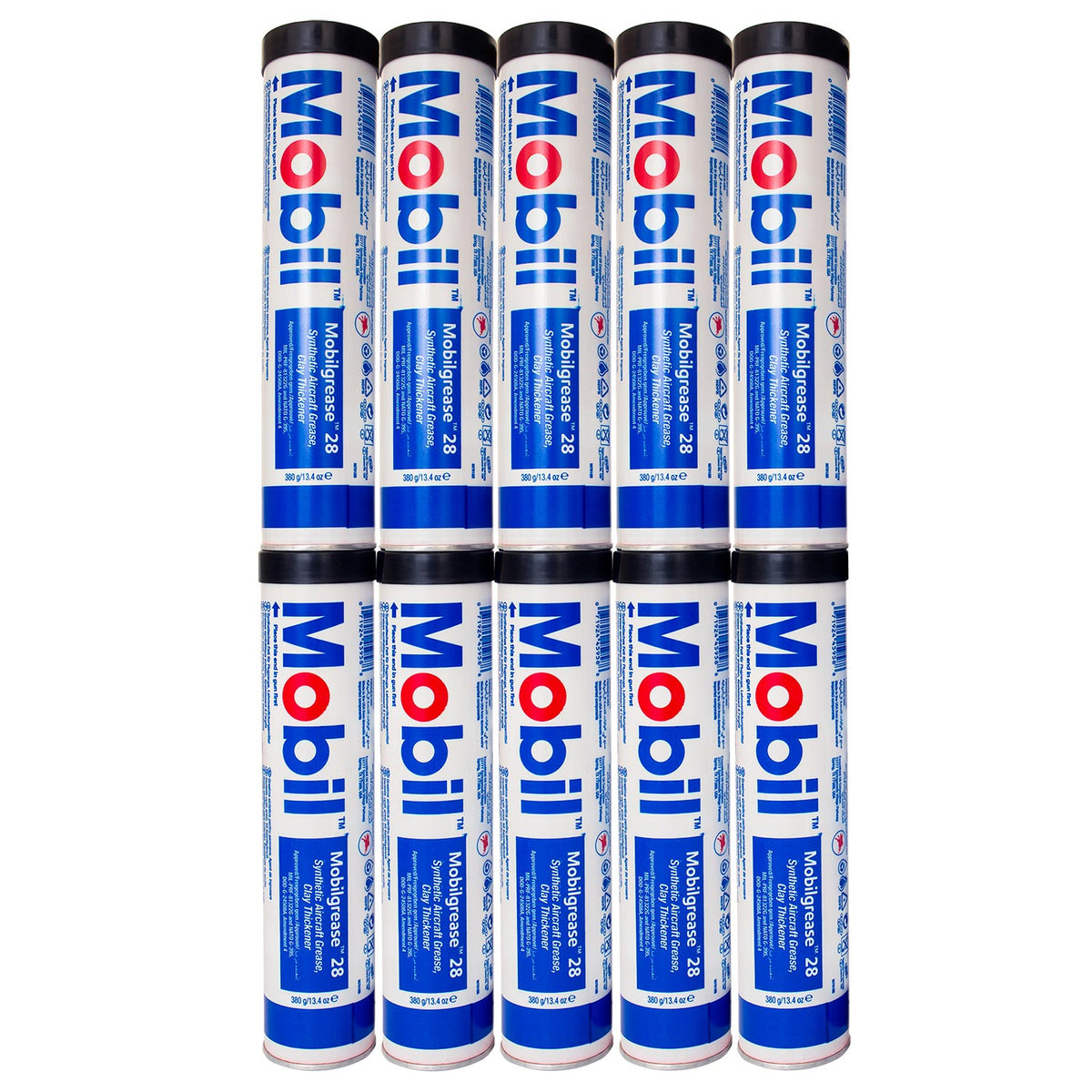 MobilGrease 28 Synthetic Aircraft Grease 380gm Cartridges (10 Pack) image 1