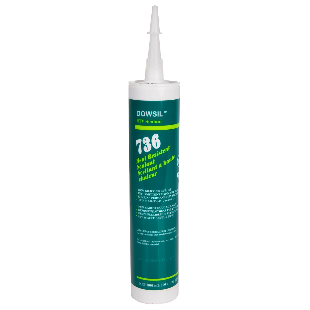 DOWSIL RTV736 Heat Resistant Silicone Sealant – 300mL Cartridge (10.1oz) – Red image 0