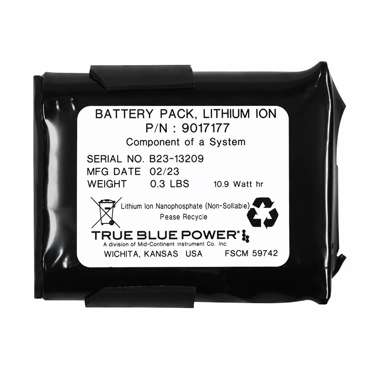 True Blue Power MD302 Standby Attitude Module Battery 9017177