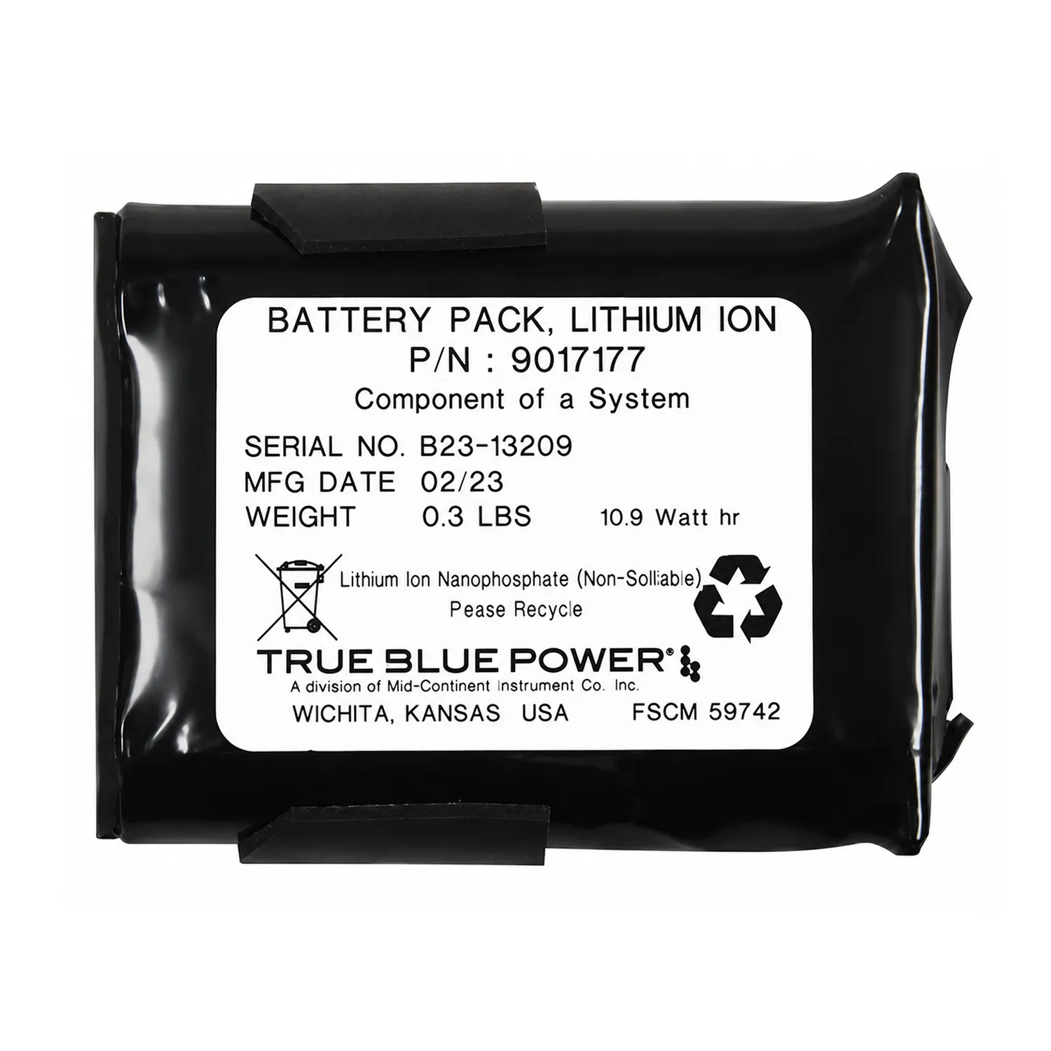 True Blue Power MD302 Standby Attitude Module Battery 9017177