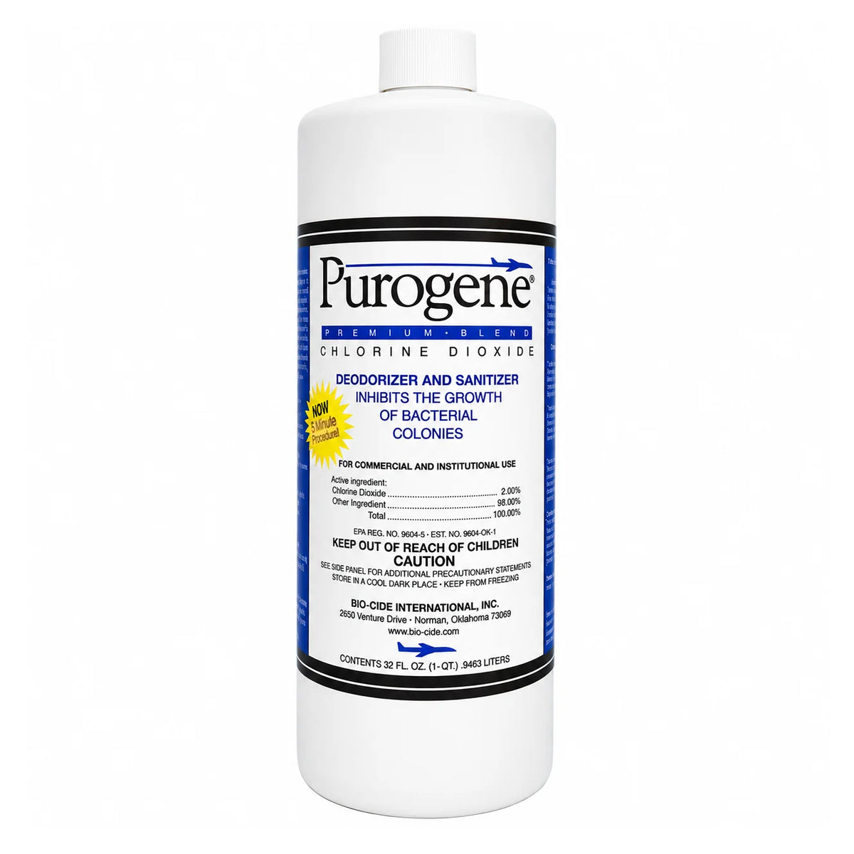 Purogene® 40056 Disinfektan Antimikroba, Botol 1 Quart (946 mL)