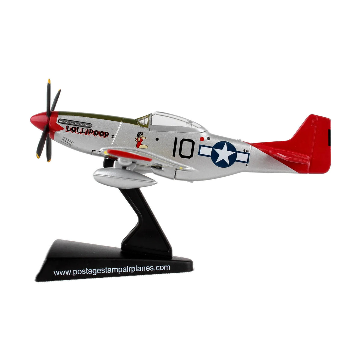 Postage Stamp 1/100 P51 Mustang (Tuskeegee)