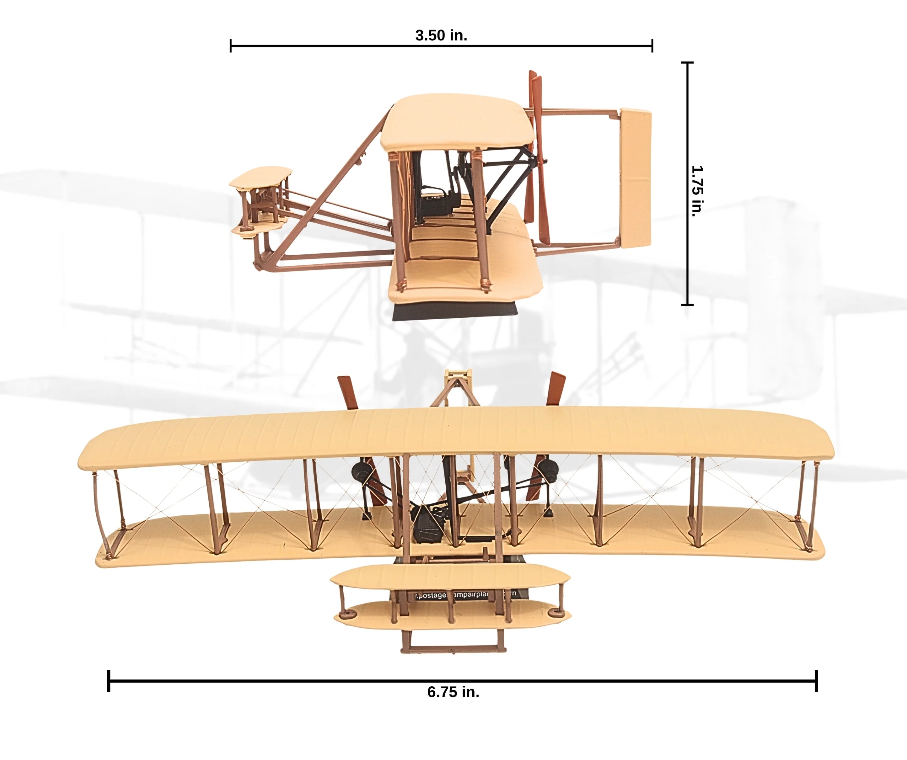 Postage Stamp 1/72 Wright Flyer Aircraft Model