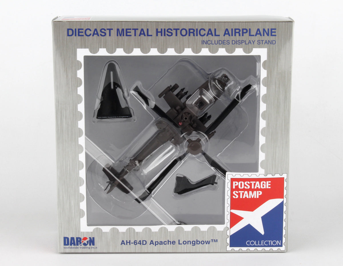 Postage Stamp 1/100 AH-64D Apache Longbow Model Helikopter