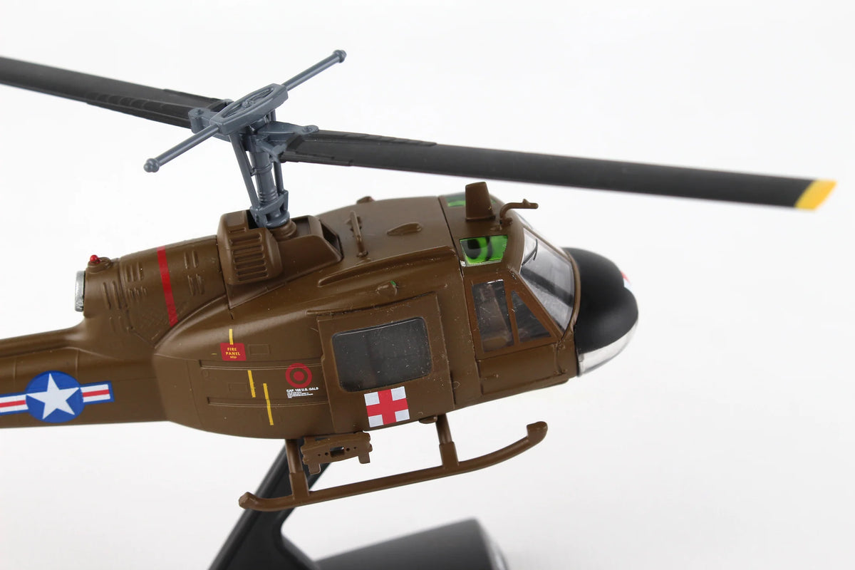 Postage Stamp 1/87 Bell UH1 Huey Medivac Model Helikopter