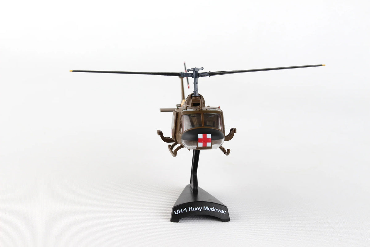 Postage Stamp 1/87 Bell UH1 Huey Medivac Model Helikopter