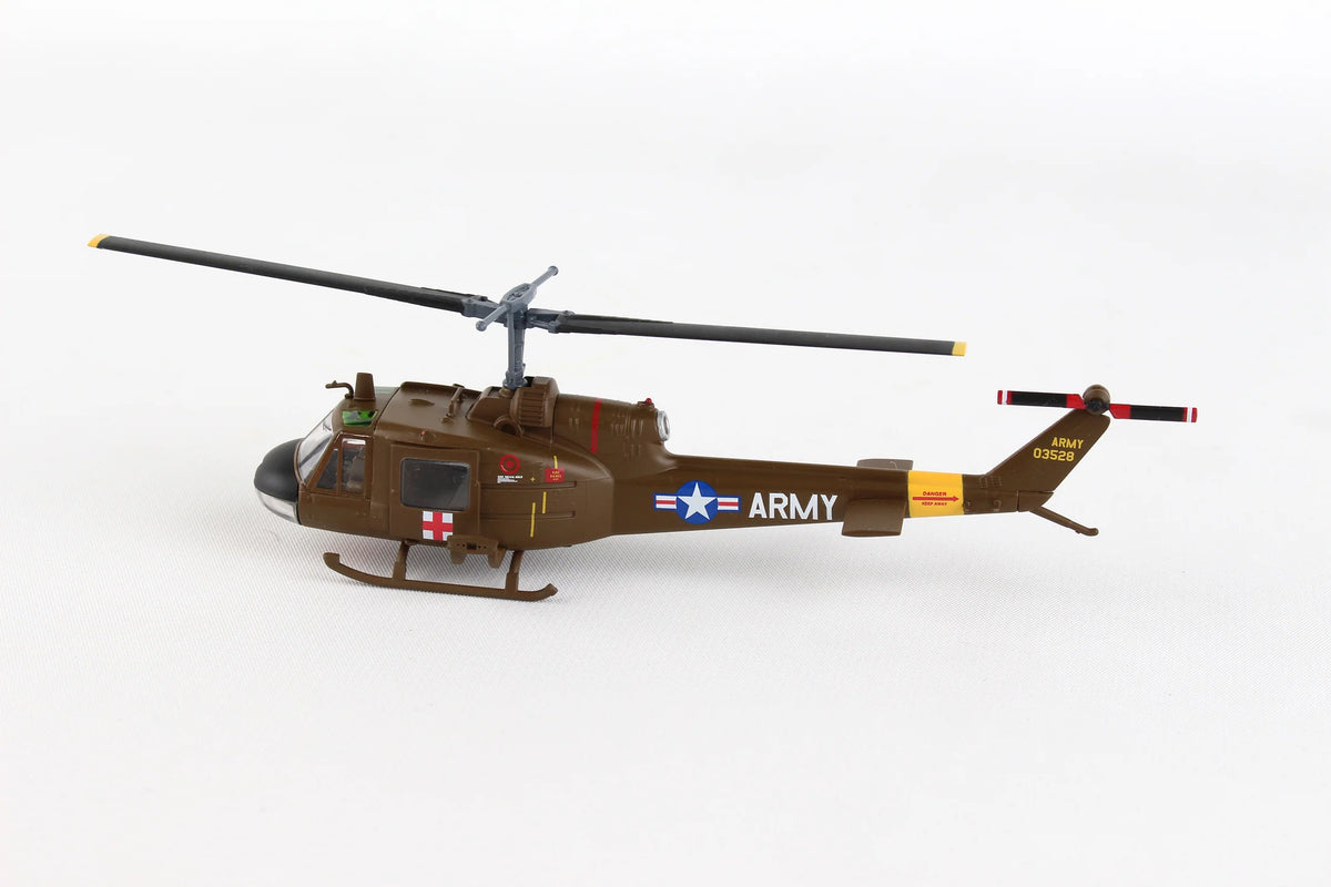 Postage Stamp 1/87 Bell UH1 Huey Medivac Model Helikopter