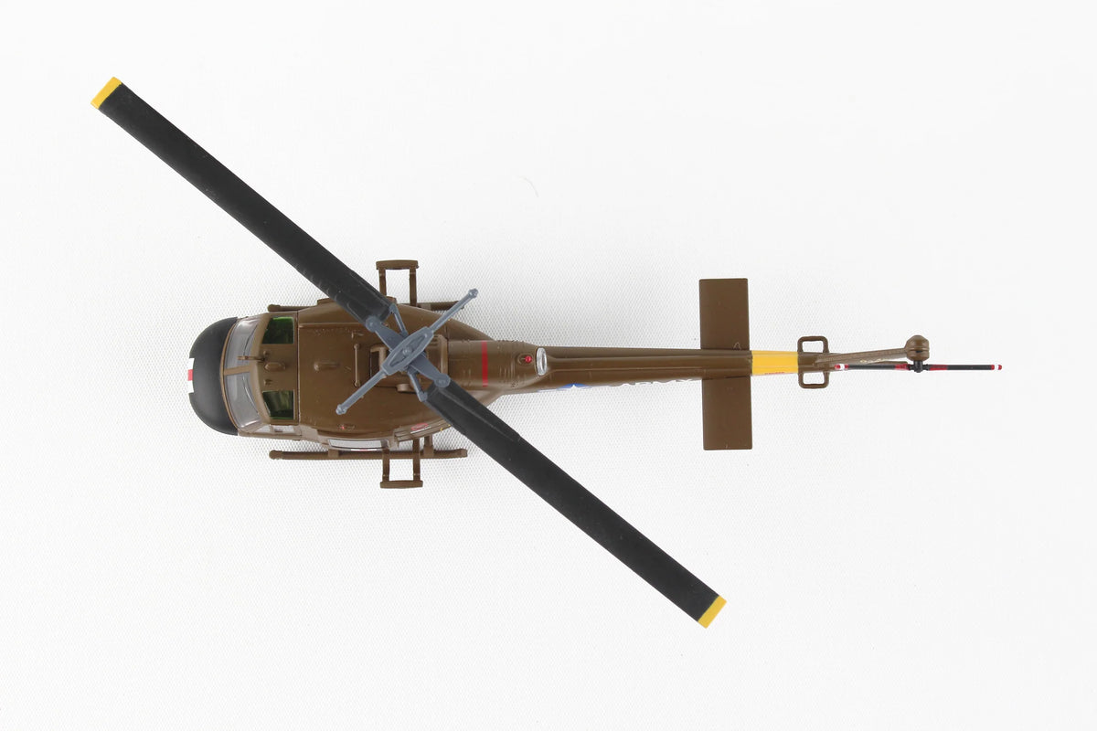 Postage Stamp 1/87 Bell UH1 Huey Medivac Model Helikopter