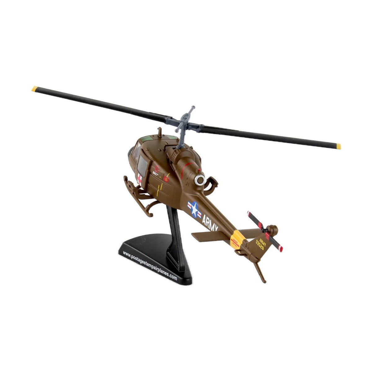 Postage Stamp 1/87 Bell UH1 Huey Medivac Modellolo di elicottero