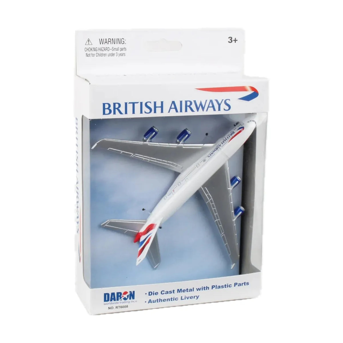 Daron British Airways A380 طائرة لعبة مصبوبة