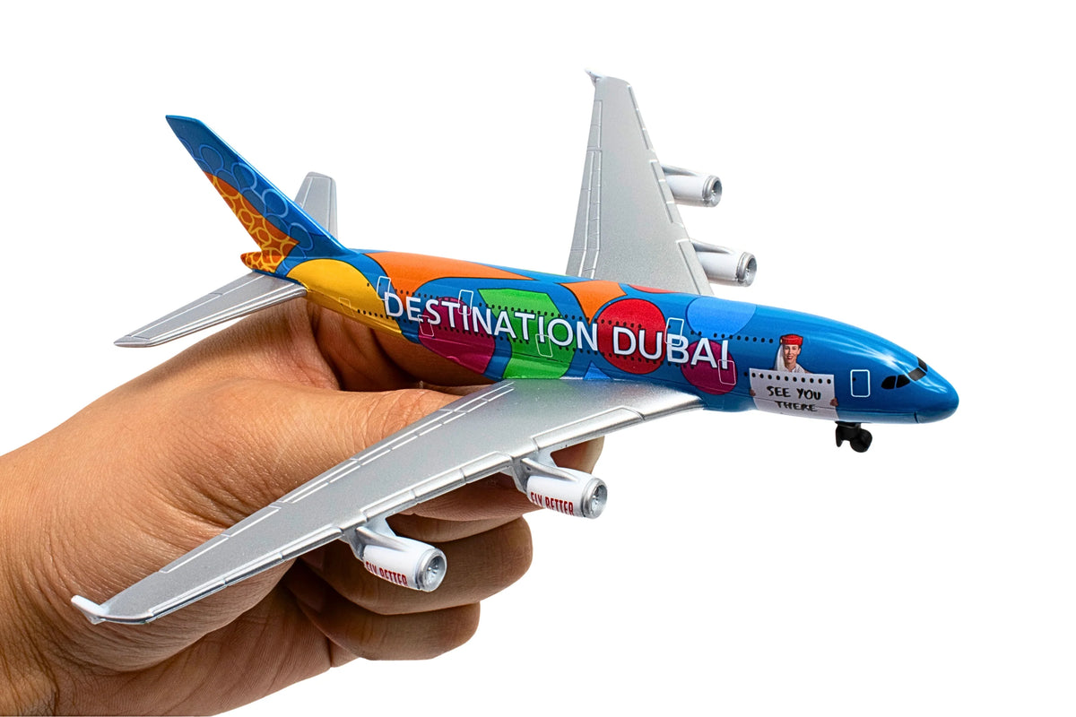 Daron Emirates A380 Destination Dubai Pesawat Mainan Diecast